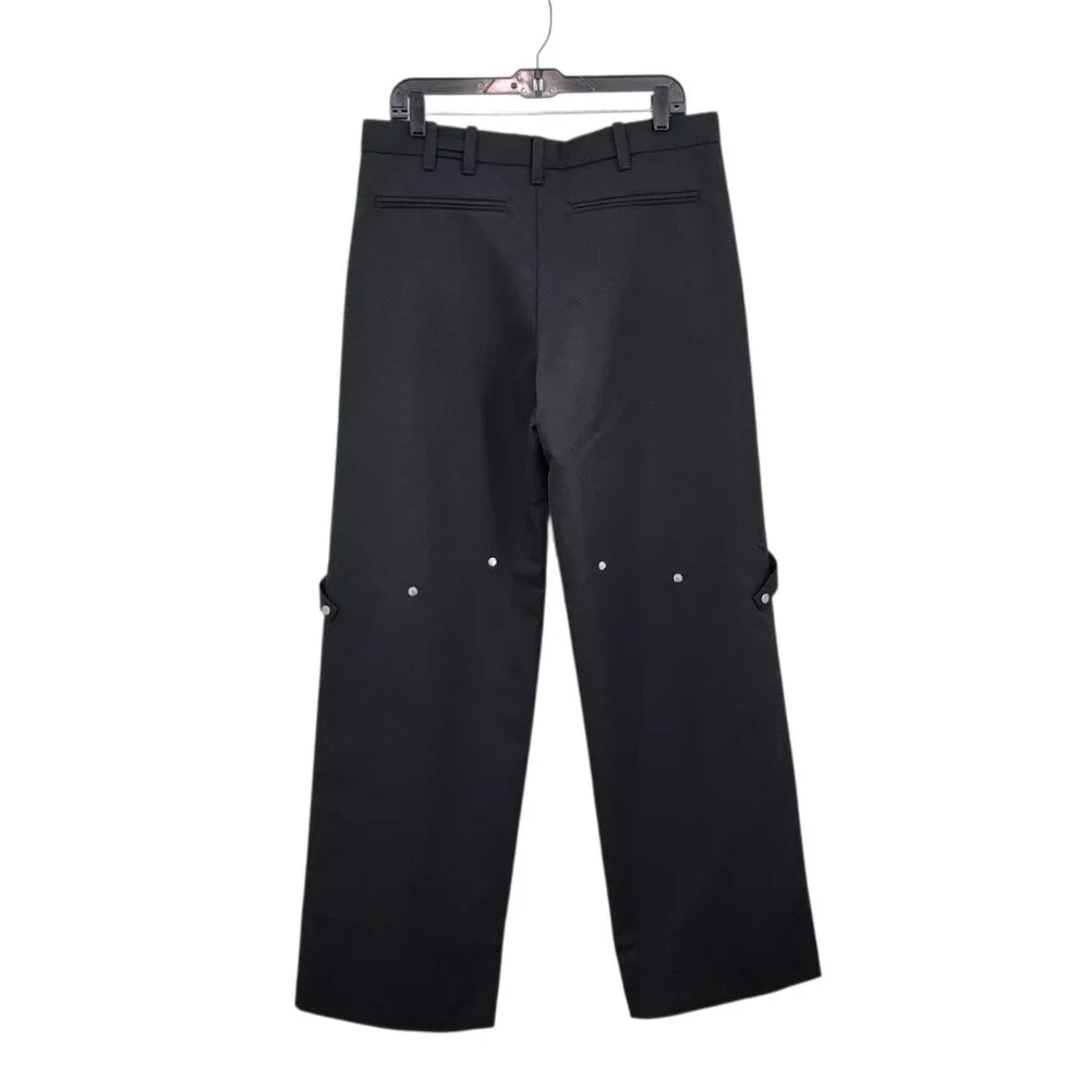 Heliot Emil Men's Solid Wool Blend Layered Robur Tailored Trousers - 50 - Picture 4 of 9